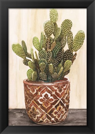 Framed Potted Cactus II Print