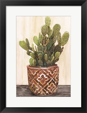 Framed Potted Cactus II Print