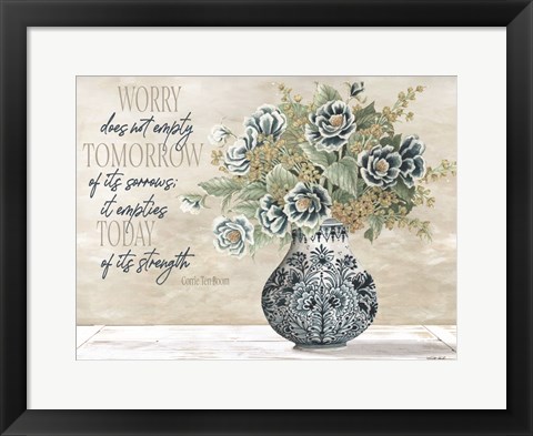 Framed Don&#39;t Worry Print