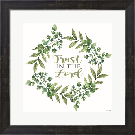 Framed Trust in the Lord Wreath Print