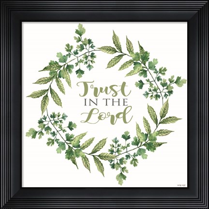 Framed Trust in the Lord Wreath Print