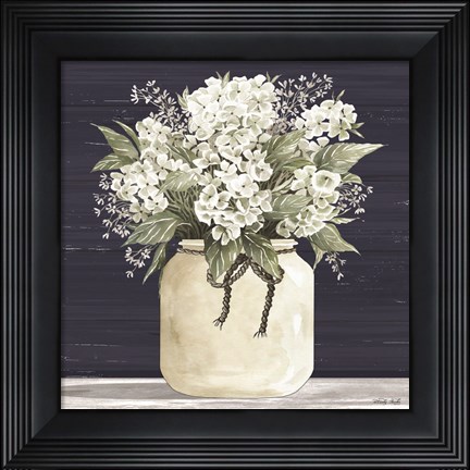 Framed White Flowers II Print