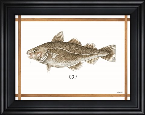 Framed Cod on White Print