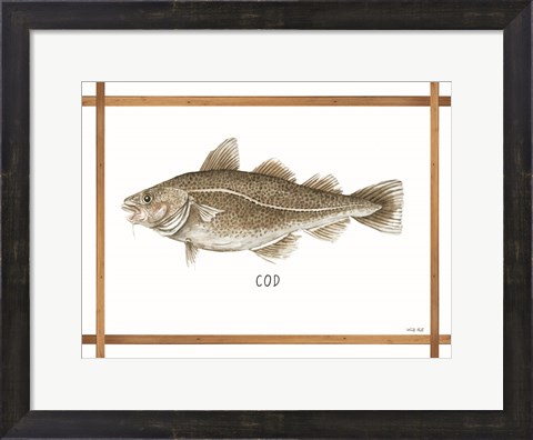 Framed Cod on White Print
