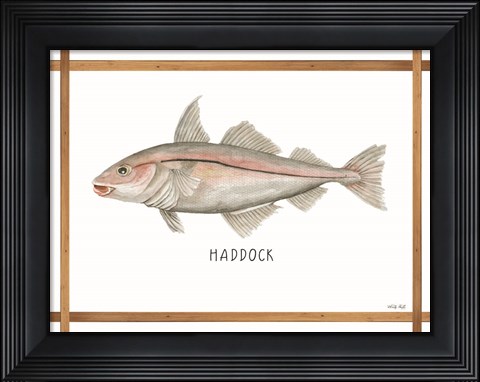 Framed Haddock on White Print