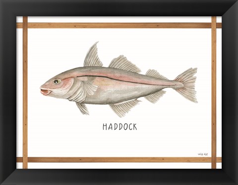 Framed Haddock on White Print
