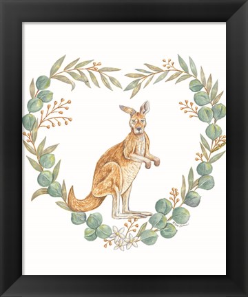 Framed Kangaroo Love Print