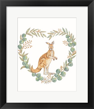 Framed Kangaroo Love Print