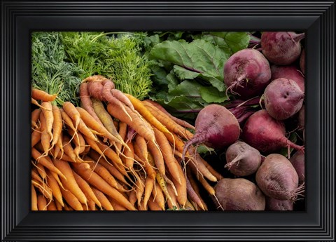 Framed Carrots and Beets Print