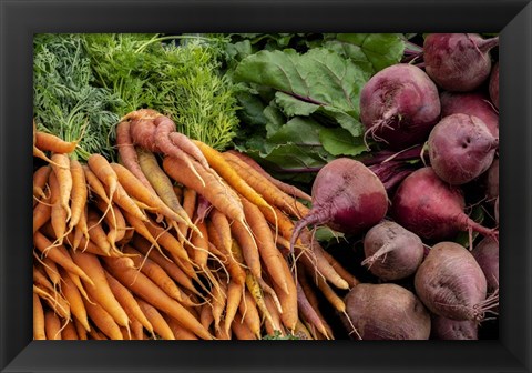 Framed Carrots and Beets Print