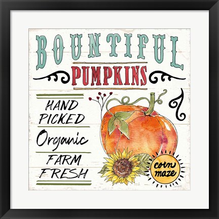 Framed Harvest Times XI Print
