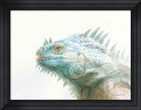 Framed Tropical Iguana Print
