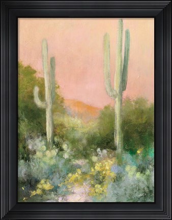 Framed Sunrise Desert I Print