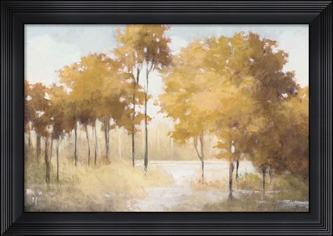Framed Autumn Lake Gold Print
