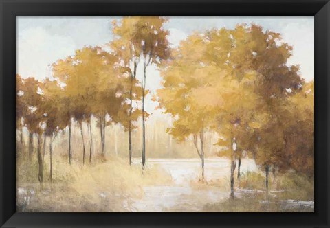 Framed Autumn Lake Gold Print