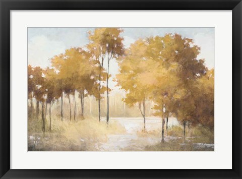 Framed Autumn Lake Gold Print