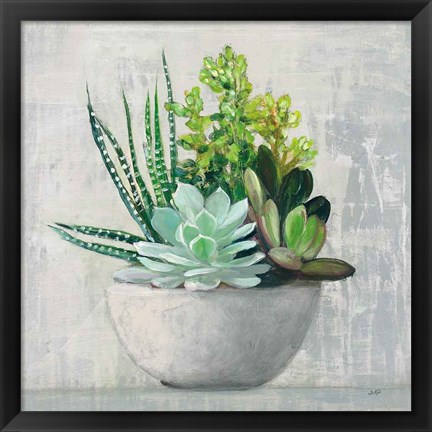 Framed Succulent Still Life II Print