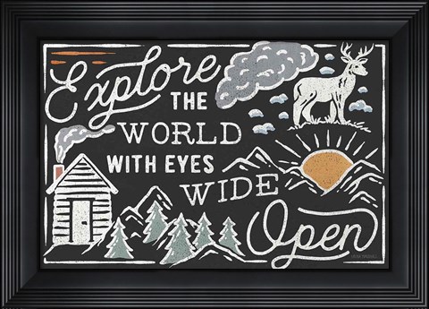 Framed Adventurous IV Black Horizontal Print