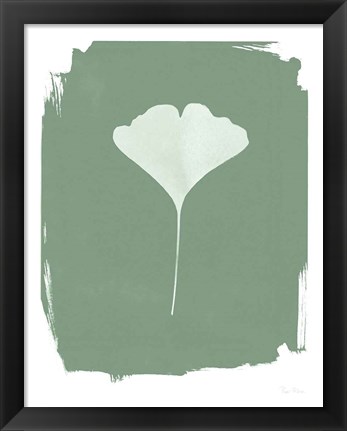 Framed Nature by the Lake Gingko I Green Print