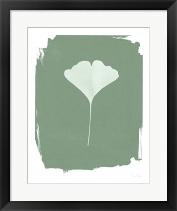 Framed Nature by the Lake Gingko I Green Print