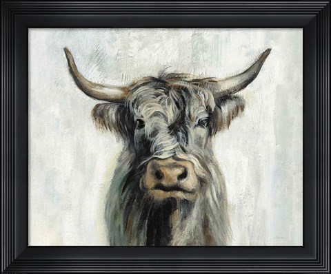 Framed Highland Cow Horizontal Print