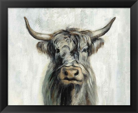 Framed Highland Cow Horizontal Print