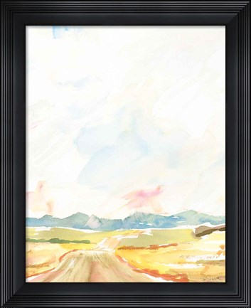 Framed Road to Bountiful Vertical Crop Print