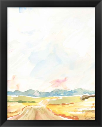 Framed Road to Bountiful Vertical Crop Print