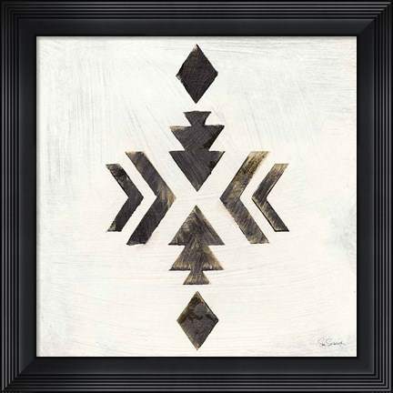 Framed Directional I Black Print