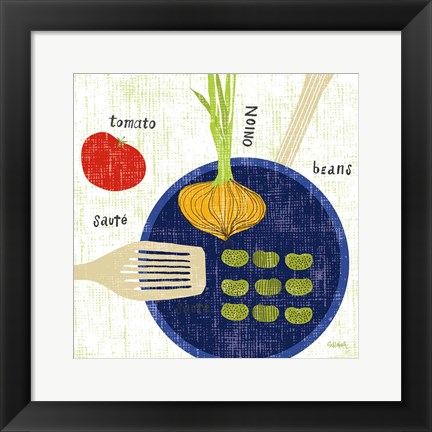 Framed Cooking it II Print