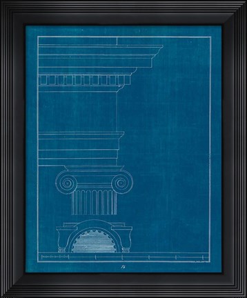 Framed Architectural Columns I Blueprint Print