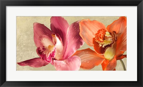 Framed Two Orchids Print