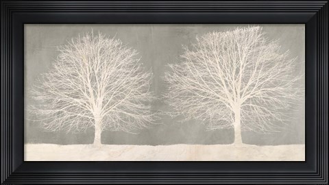 Framed Trees on Grey Print