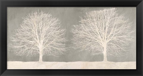 Framed Trees on Grey Print
