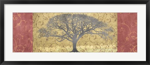 Framed Golden Brocade Panel Print