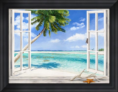 Framed Baie Tropicale Print