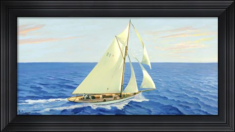 Framed Veleggiando nel Blu Print
