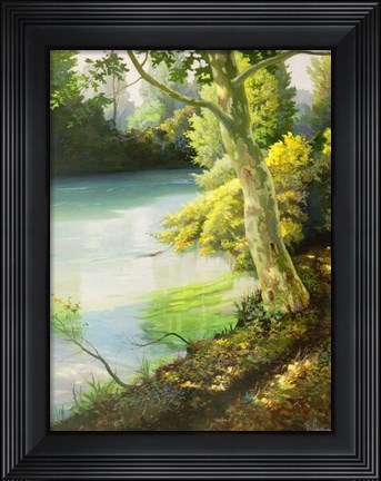 Framed Sulla Sponda del Fiume Print