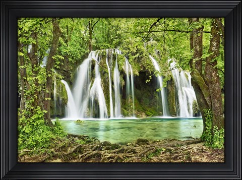 Framed Cascade des Tufs (Alps, French Jura) Print