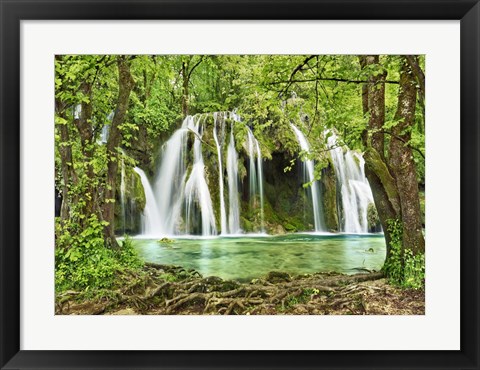 Framed Cascade des Tufs (Alps, French Jura) Print