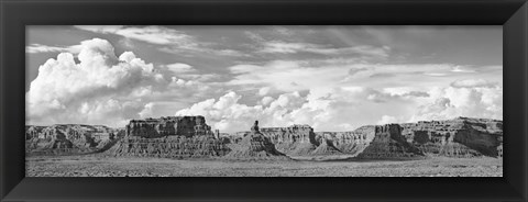 Framed Valley Of The Gods, Utah (BW) Print