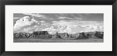 Framed Valley Of The Gods, Utah (BW) Print