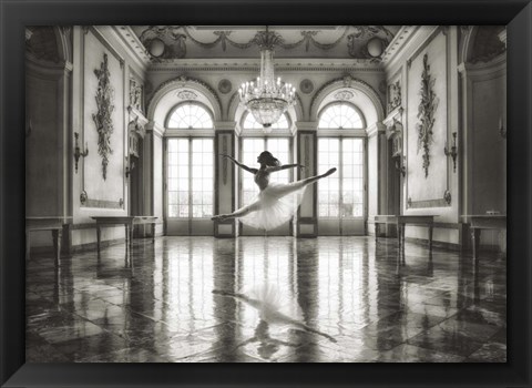 Framed Ballerina in a Palace Hall Print