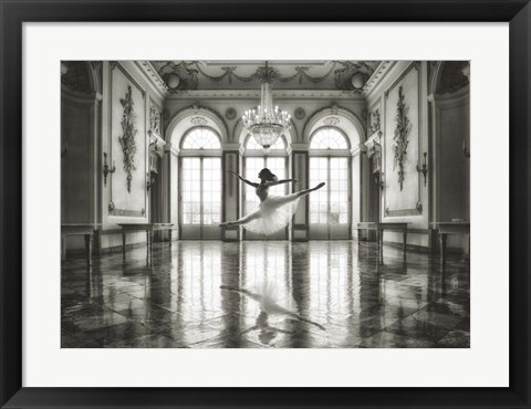 Framed Ballerina in a Palace Hall Print