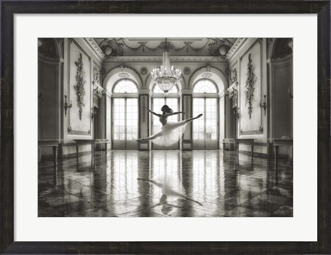 Framed Ballerina in a Palace Hall Print