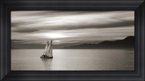 Framed Set Sails (detail) Print