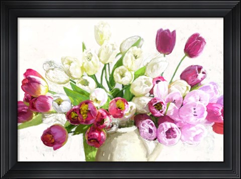 Framed Bouquet on White Background Print