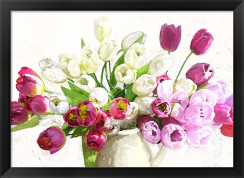 Framed Bouquet on White Background Print