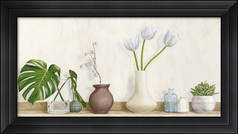 Framed Minimalist Floral Setting Print