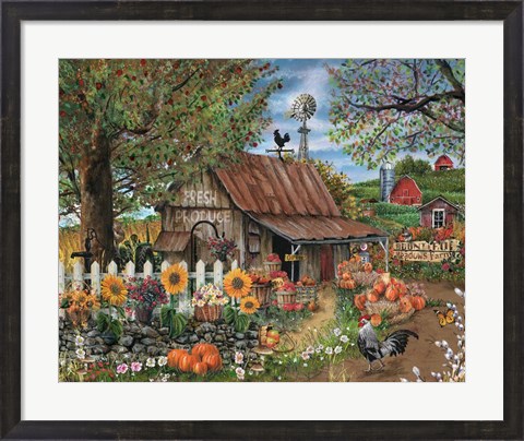 Framed Bountiful Meadows Farm Print